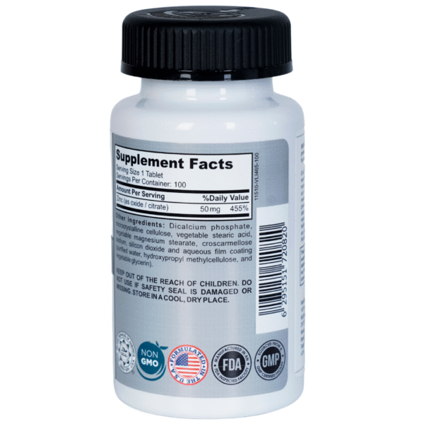 Zinc 50mg – 100 Tablets