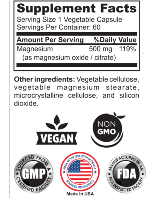 Magnesium 500mg - Minerals