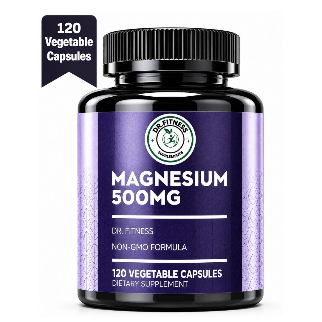 Magnesium 500 MG- 120-1080-1080 Magnesium 120 Vegetable Capsule -500mg - Minerals - Image 1